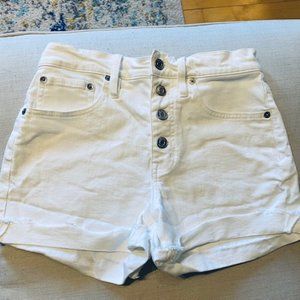 J. Crew High-Rise White Jean Shorts